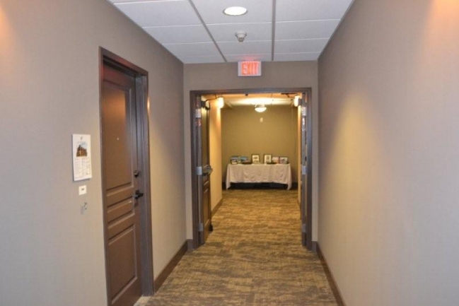 Wide well lite hallways.