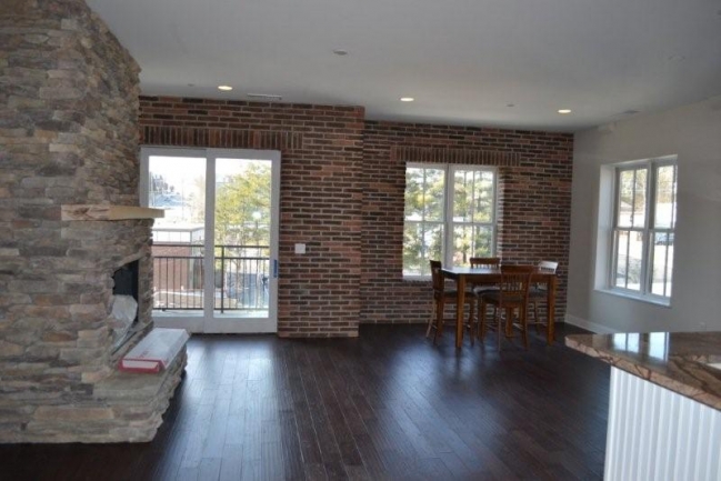 Spacious great room with gas fireplace