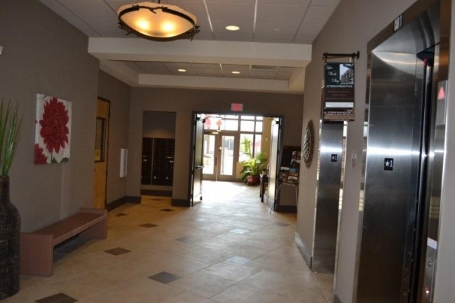 Lovely entrance. Double elevators