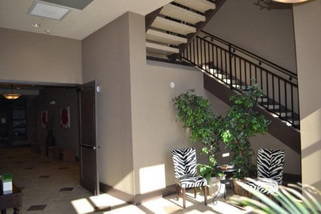 Light, bright entrance.